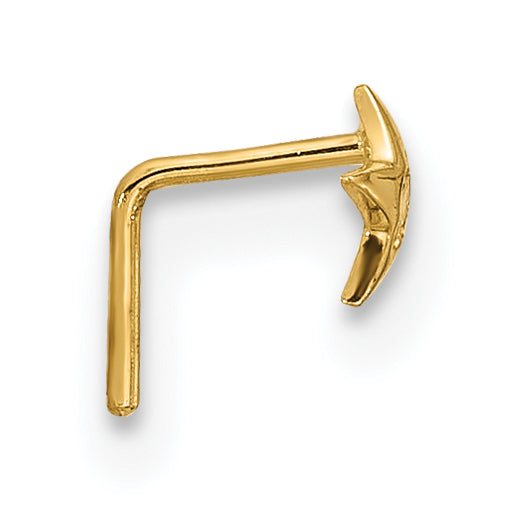 14k 23 Gauge CZ Star Nose Stud (0.08 grams)