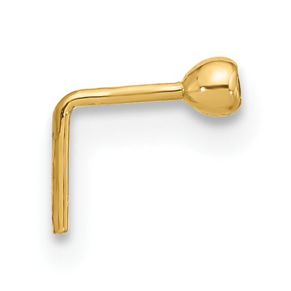 14k 23 Gauge 2.2mm CZ Nose Stud (0.08 grams)