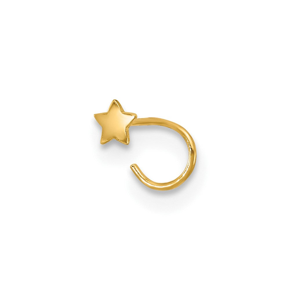 14K 23 Gauge Star Nose Ring Body Jewelry (0.06 grams)