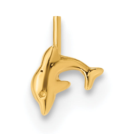 14K 22 Gauge Dolphin Nose Ring Body Jewelry (0.06 grams)