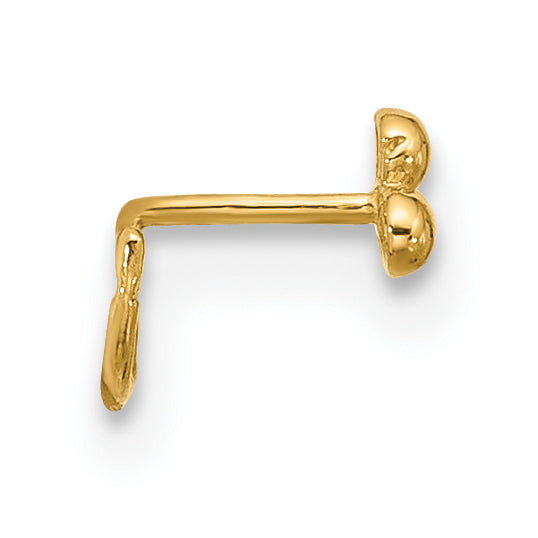 14K 22 Gauge Polished Nose Ring Body Jewelry (0.05 grams)