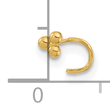 14K 22 Gauge Polished Nose Ring Body Jewelry (0.05 grams)