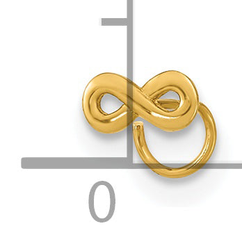 14K 22 Gauge Infinity Nose Ring Body Jewelry (0.11 grams)