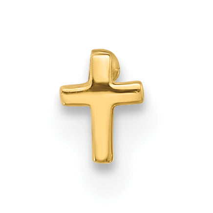 14K 20 Gauge Polished Cross Nose Stud (0.09 grams)
