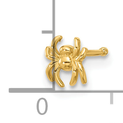14k 22 Gauge Polished Spider Nose Stud (0.2 grams)