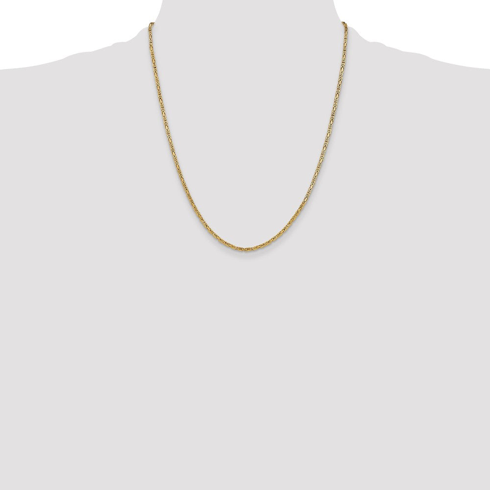 14k 2mm Byzantine Chain (12.20 grams)