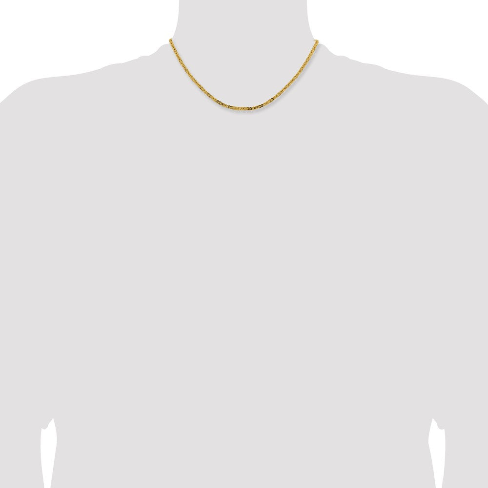 14k 2.5mm Byzantine Chain (23.99 grams)