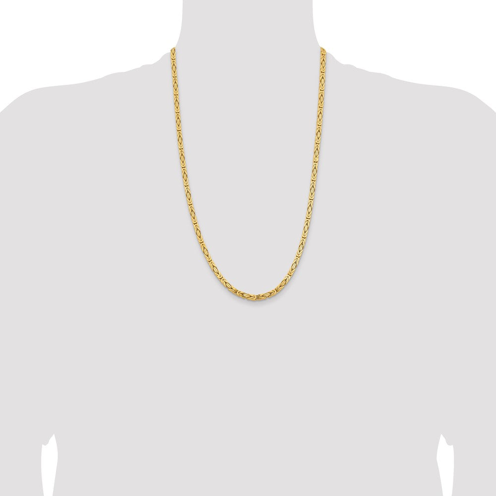 14k 4mm Byzantine Chain (49.17 grams)