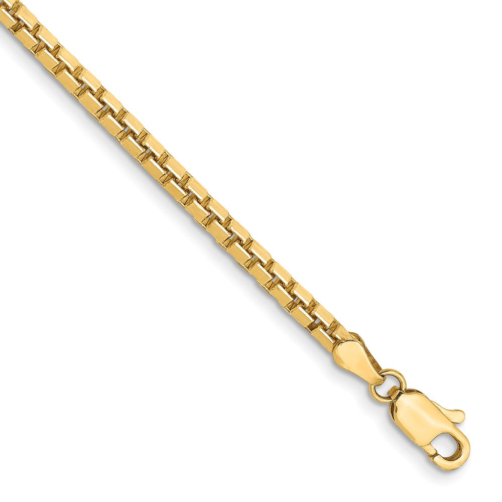14k 2.5mm Box Chain Bracelet (8.08 grams)