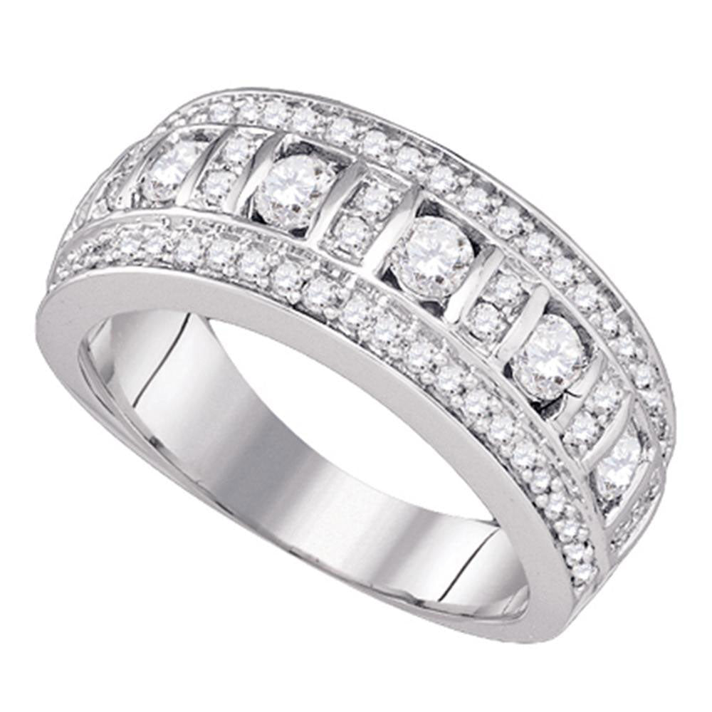 14Kt White Gold 1Ct Diamond Fashion Mens Band (6.55 grams)