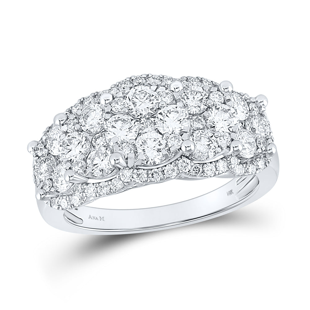 14Kt White Gold 2 Ctw-Diamond Fashion Ring (5.37 grams)