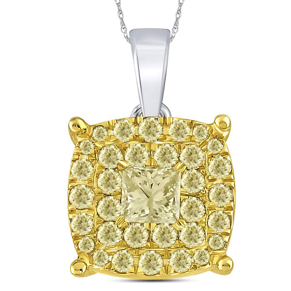1 Ctw-Diamond Amarillo Natural Yellow Diamond Pendant (3.32 grams)