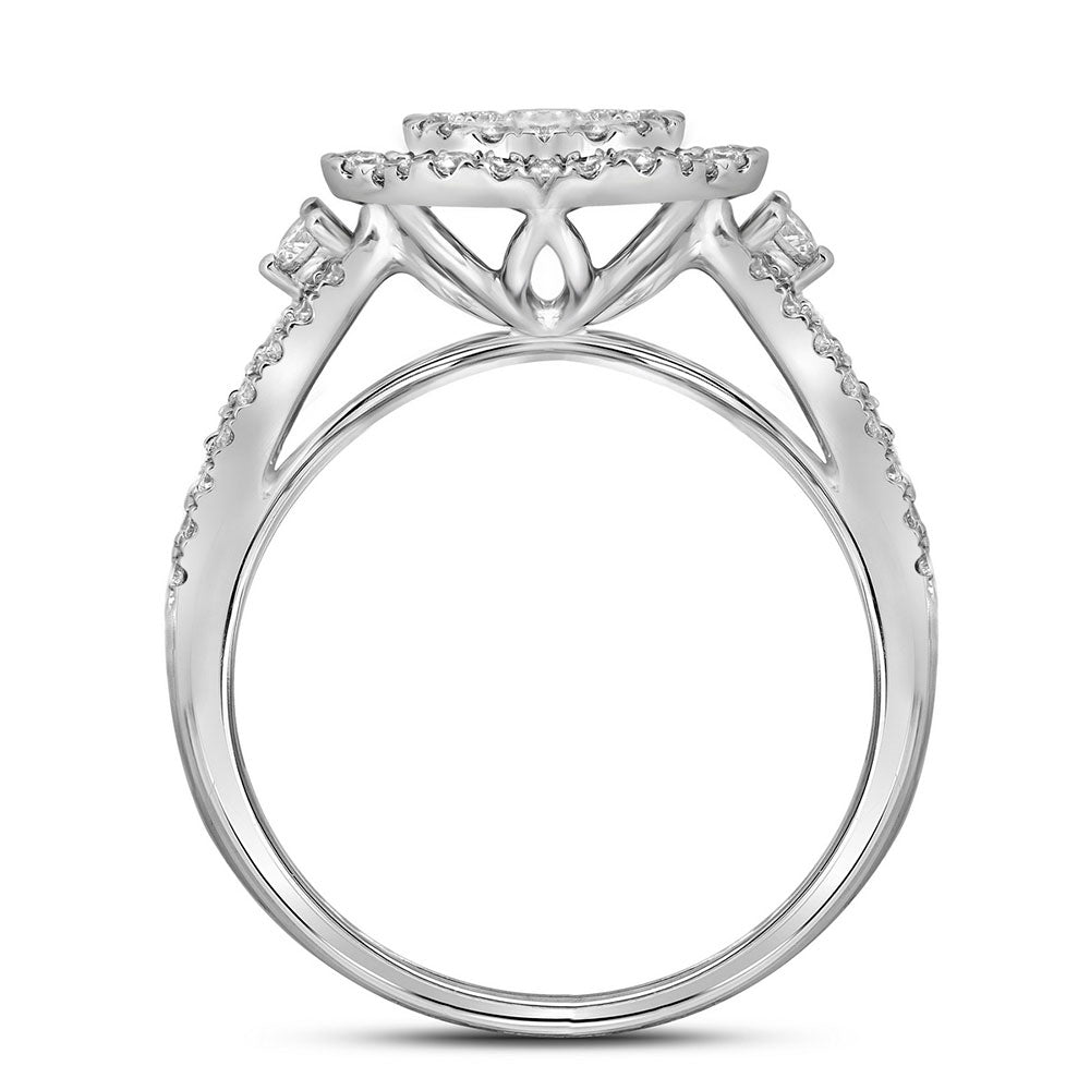 14Kt White Gold 5/8Ctw-Dia Fashion Ring (4.1 grams)