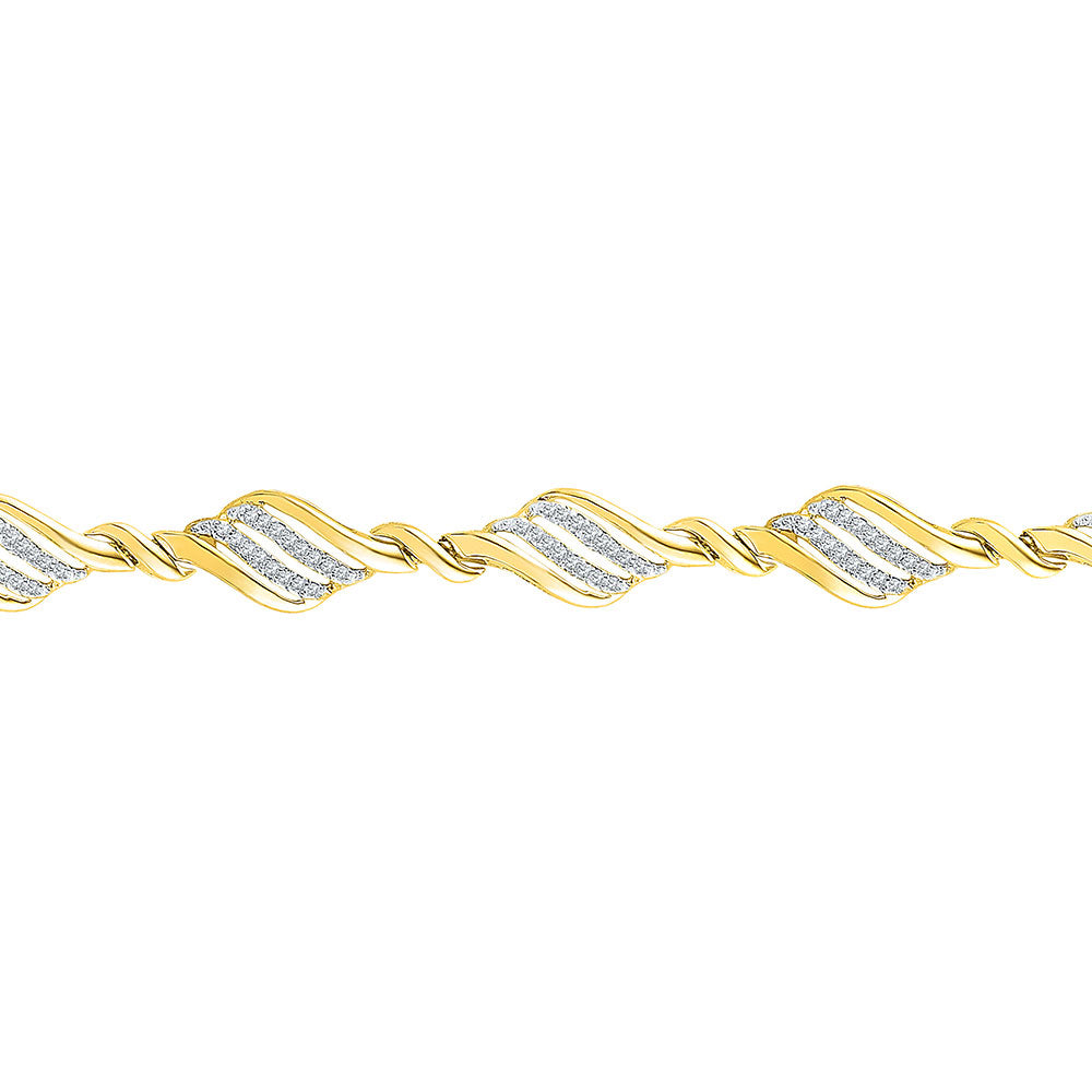 1/2Ctw-Dia P2 Ladies Gift Bracelet(7 Inch) (7.31 grams)