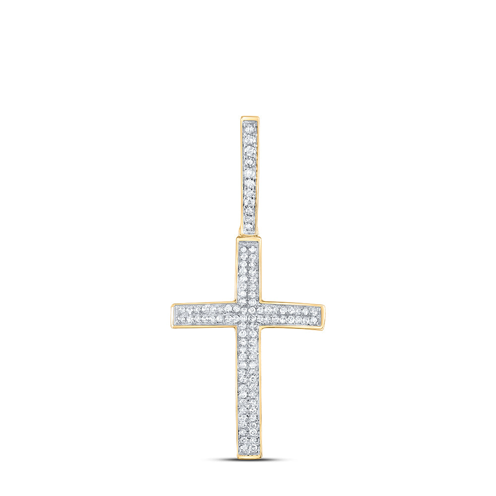1/3Ct-Dia P1 Mens Cross Charm (1.58 grams)