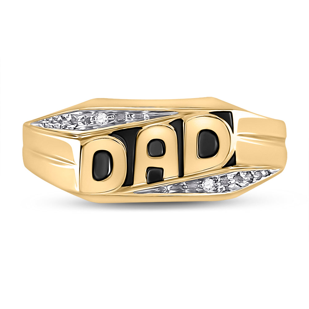 10Kt Yellow Gold 0.01Ctw-Dia Gift Dadmens Ring-S8" (2.25 grams)