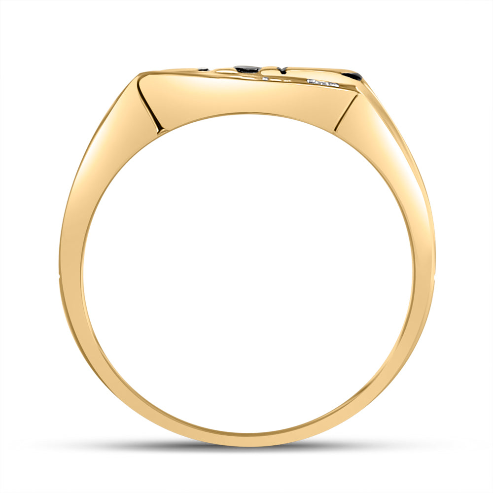 10Kt Yellow Gold 0.01Ctw-Dia Gift Dadmens Ring-S8" (2.25 grams)
