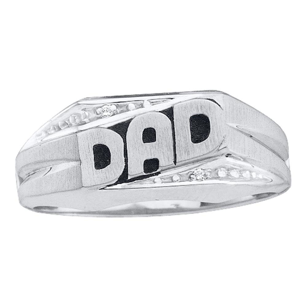 14Kt White Gold 0.01Ctw-Dia Gift Dadmens Ring" (2.14 grams)