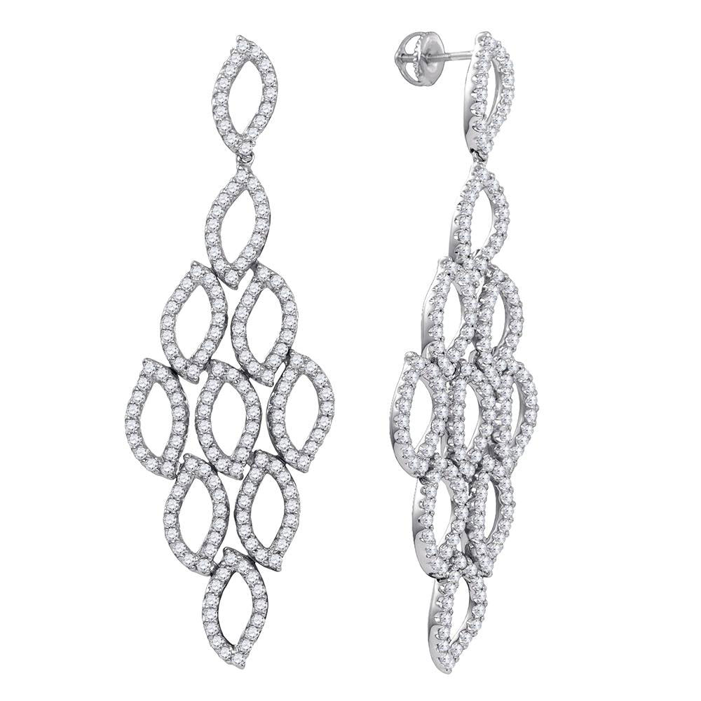 14Kt White Gold 4 3/4Ct-Dia Fashion Earring (16.55 grams)