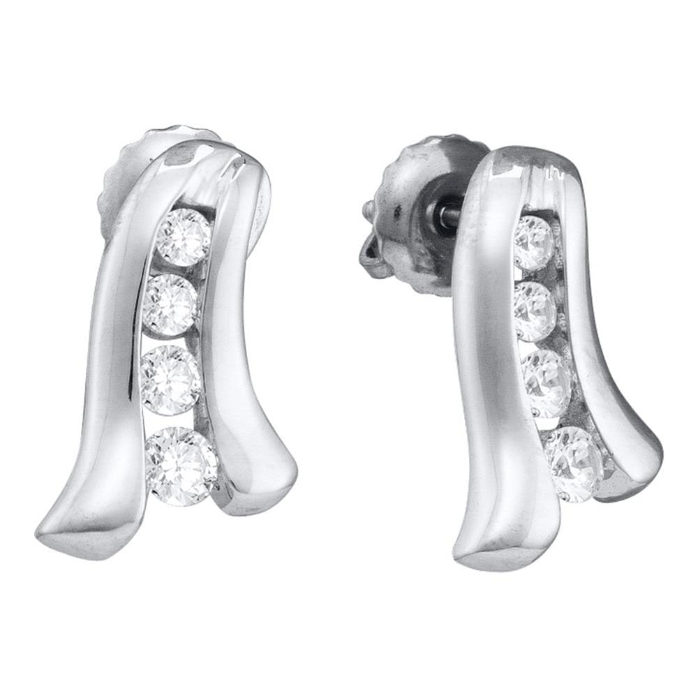 14Kt White Gold 1/3Ct-Dia Fashion Earring (2.17 grams)