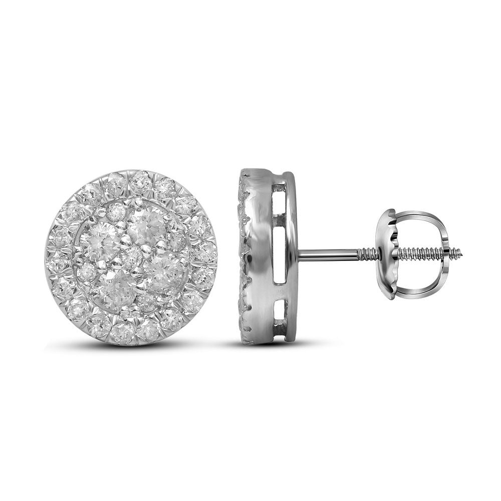 10Kt White Gold 1 1/2Ctw-Dia Fashion Earring (3.62 grams)