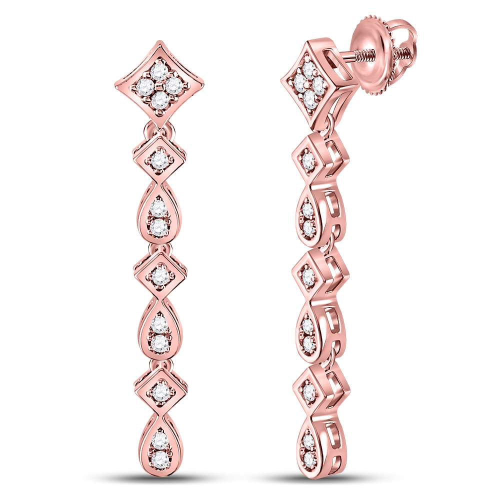 14Kt Rose Gold 1/5Ctw-Dia Earring (2.75 grams)