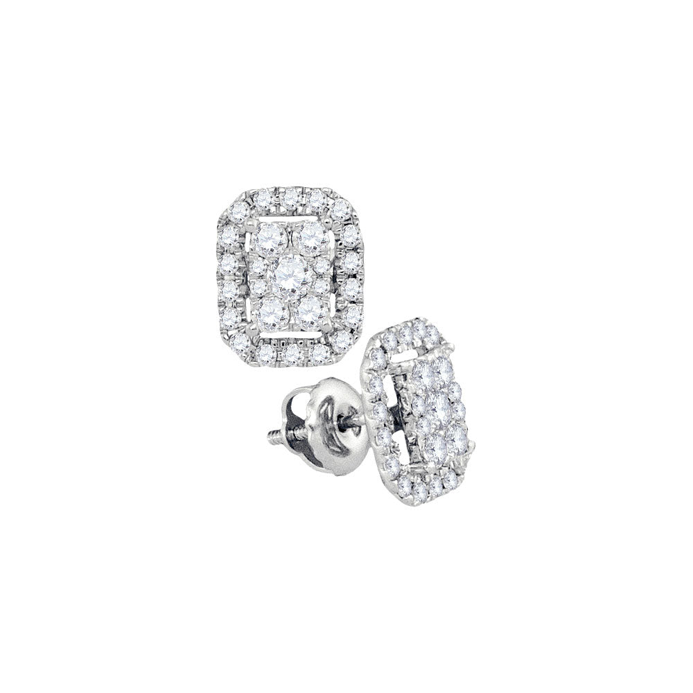 14Kt White Gold 3/4Ct-Dia Ana M Amour Earring (1.35 grams)