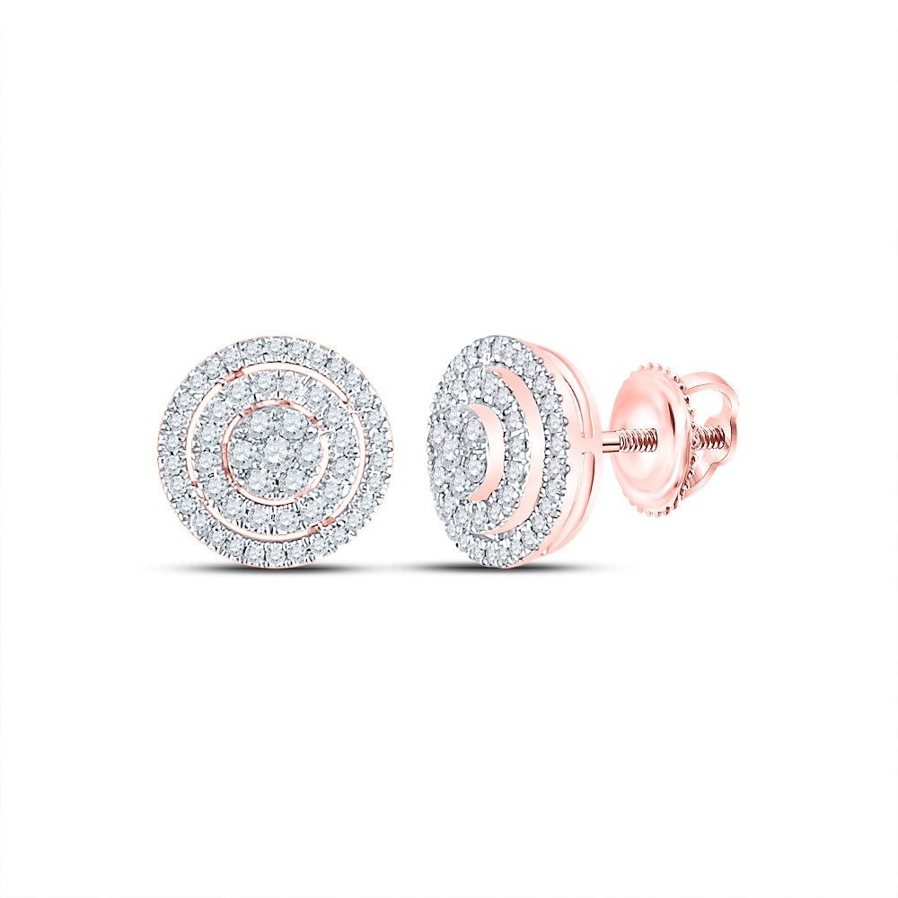 10Kt Rose Gold 1/2Ctw-Dia Cn Fashion Round Earring (2.43 grams)
