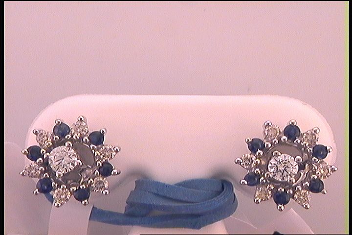 14Kt White Gold 3/8Ctw-Diamond Semi-Mount Earring (1.86 grams)