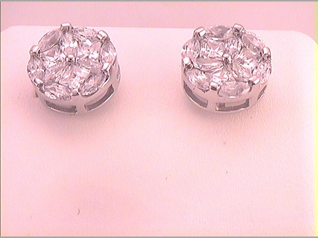 14Kt White Gold 1 1/2Ctw-Diamond Fashion Earring (2.66 grams)