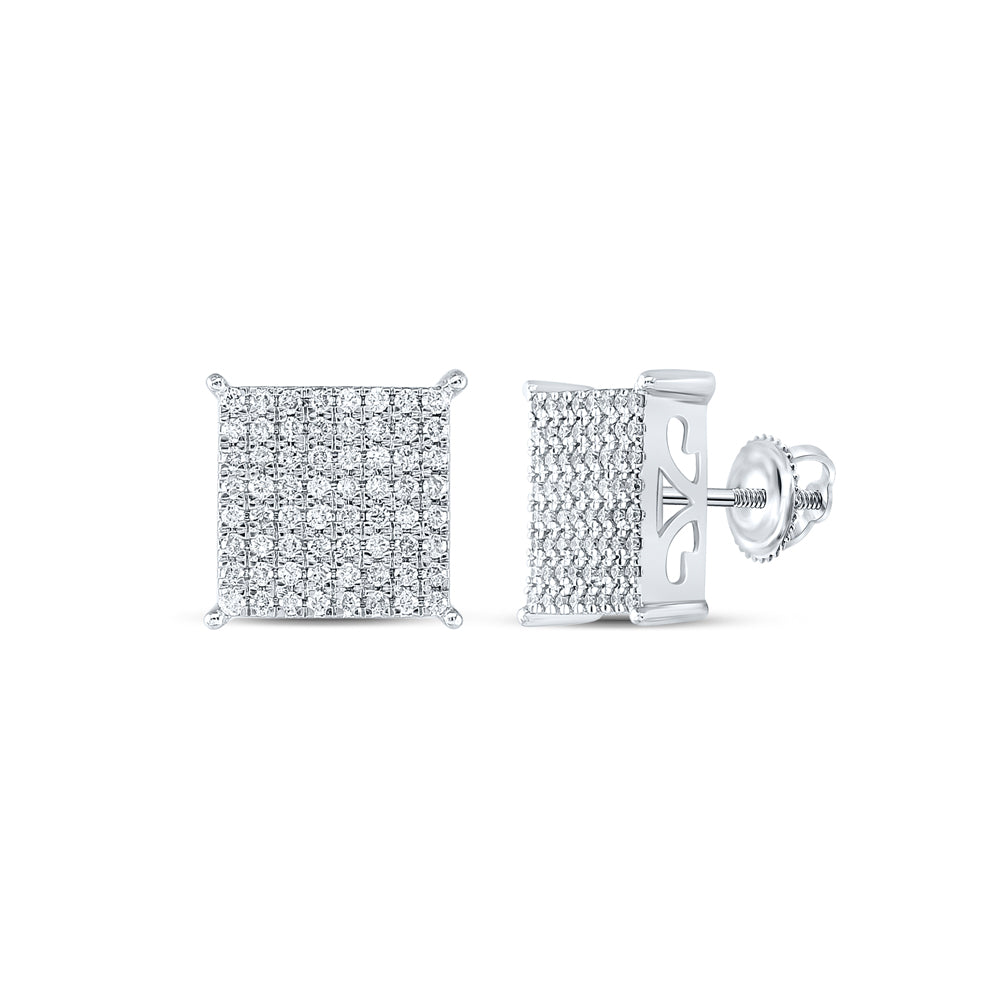 10Kt White Gold 1Ct-Dia Cindy Square Earring (4 grams)