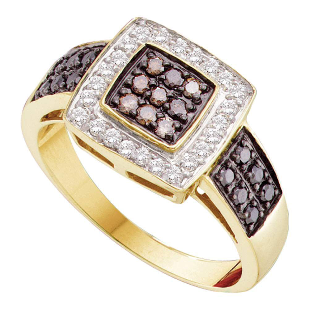 14Kt Yellow Gold 1/2Ct-Dia Natural Brown Ring (4.22 grams)
