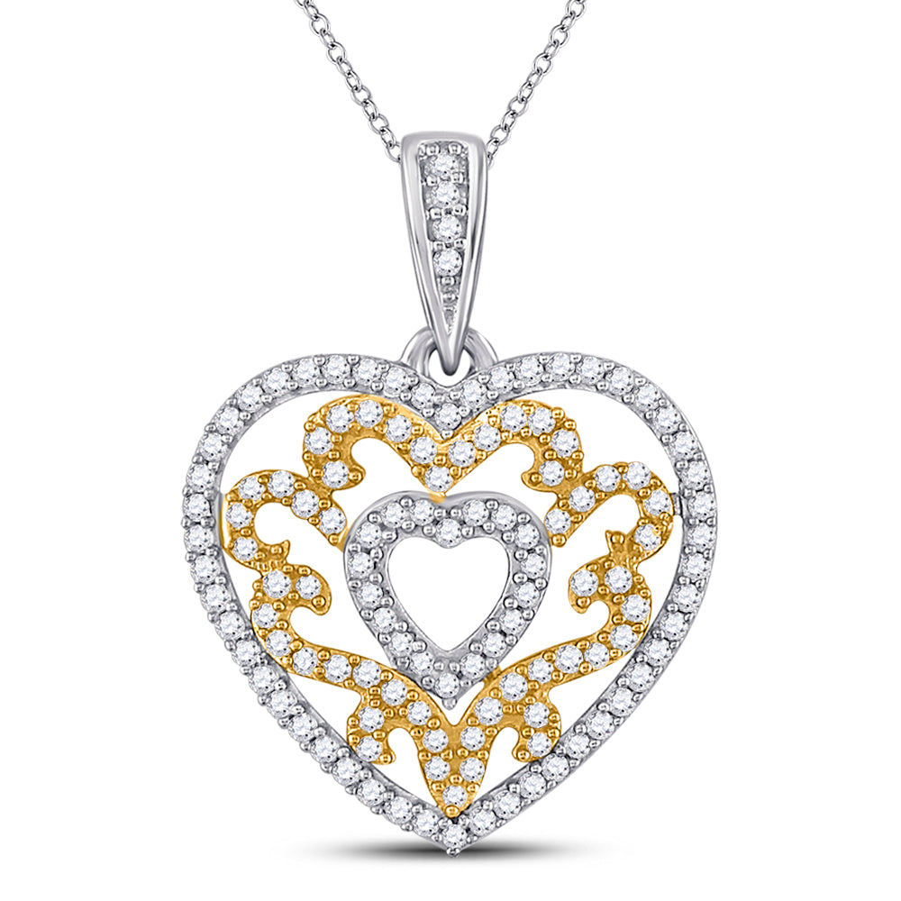 1/2 Ctw-Dia P1P2 Gift Heart Pendant (2.77 grams)