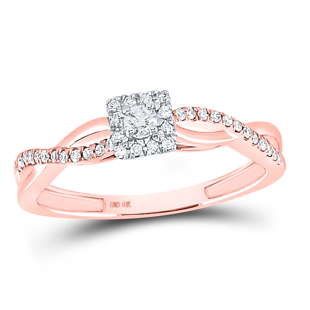 10Kt Rose Gold 1/5Ctw-Dia P1 Gift Promise Ring (1.83 grams)
