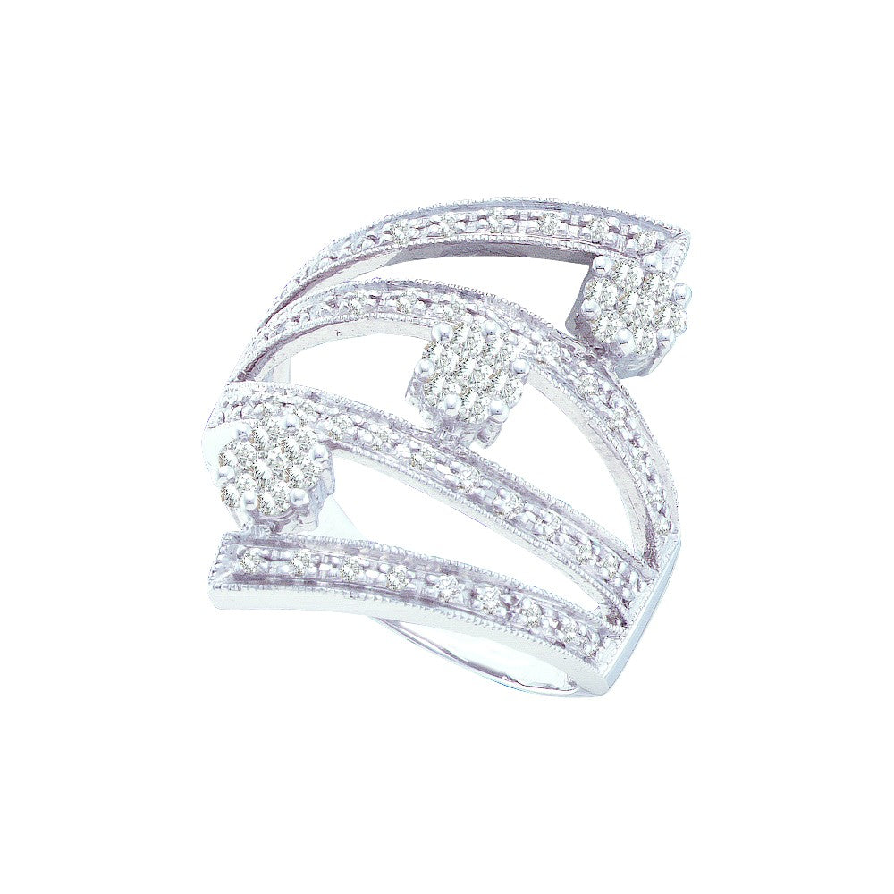 1/2Ct-Dia Flower Ring (5.72 grams)