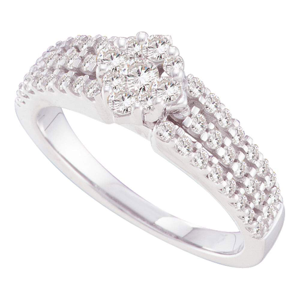 14Kt White Gold 5/8Ctw-Dia Ana M Fashion Ring (3.95 grams)