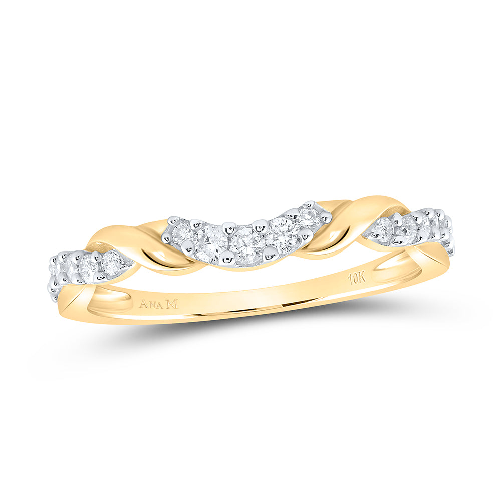 10Kt Yellow Gold 1/5Ct Diamond Ana M Stackable Band (1.73 grams)