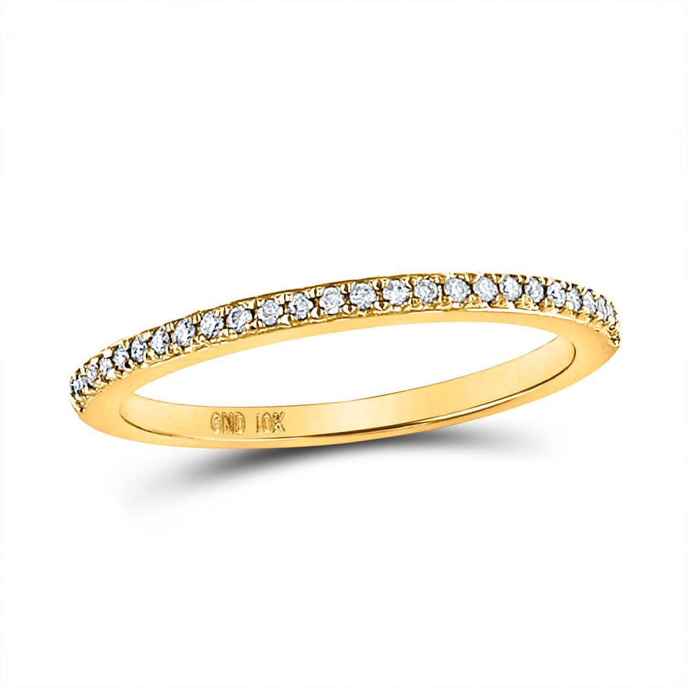 14Kt Yellow Gold 1/8Ct Diamond Stackable Band (1.67 grams)
