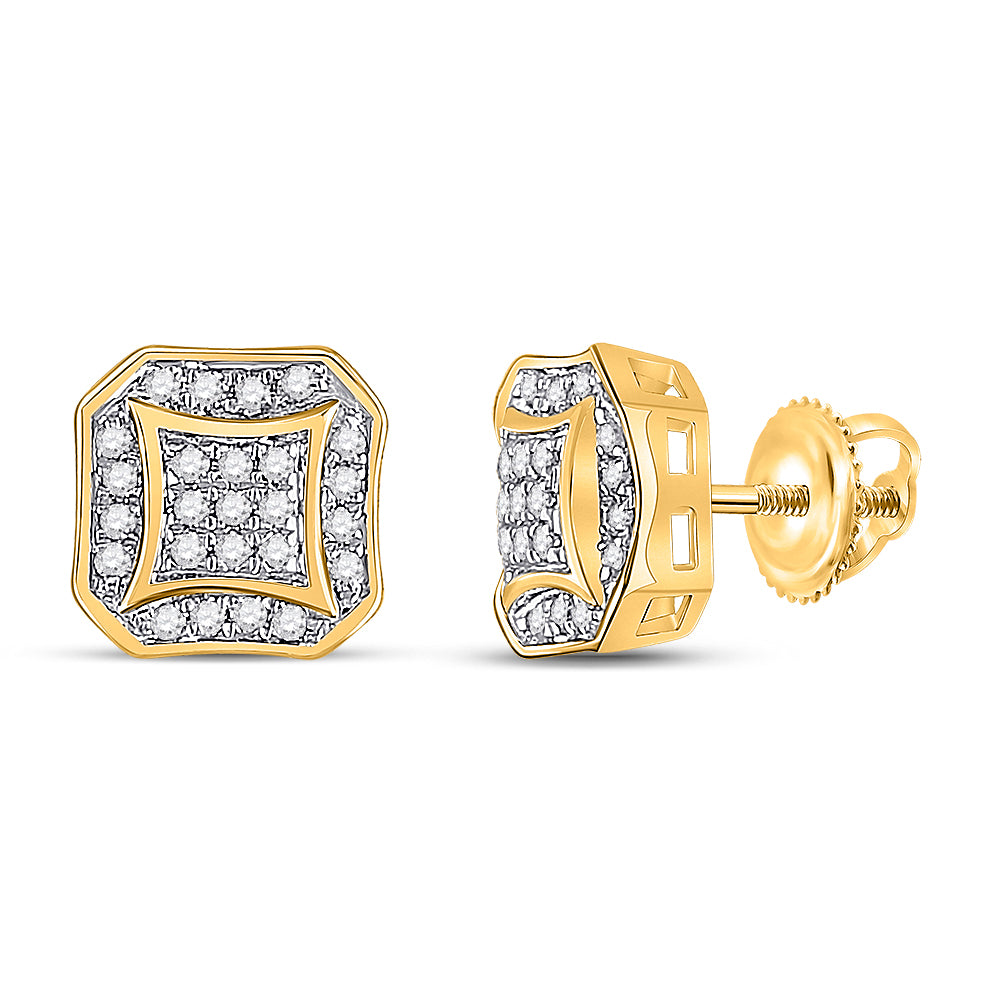 1/6 Ctw-Dia P1 Hiphop Octagon Earring (1.74 grams)