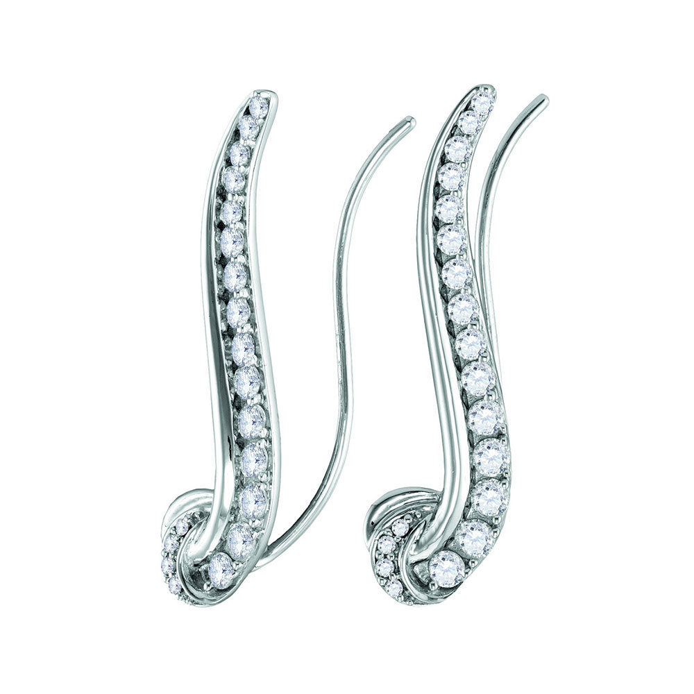 14Kt White Gold 3/4Ctw-Dia Fashion Earring (3.62 grams)