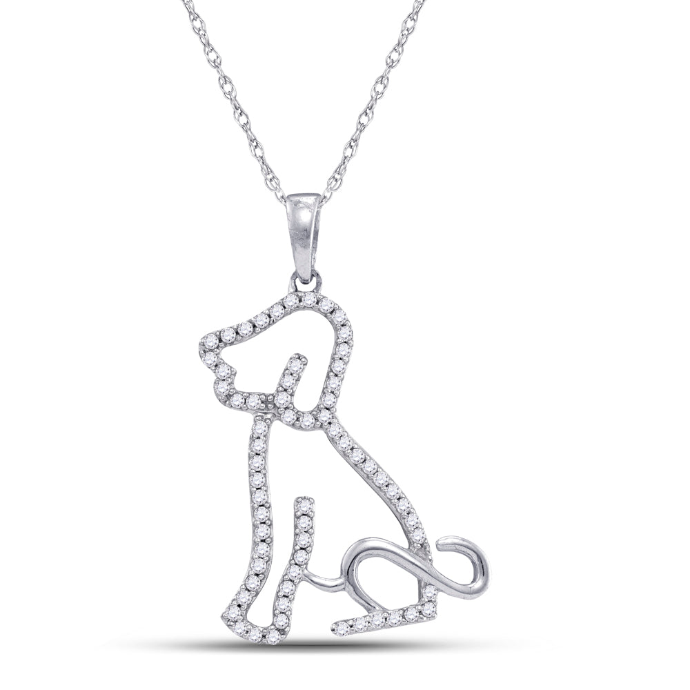 10Kt White Gold 1/5Ctw-Dia P1 Fashion Pendant (1.75 grams)