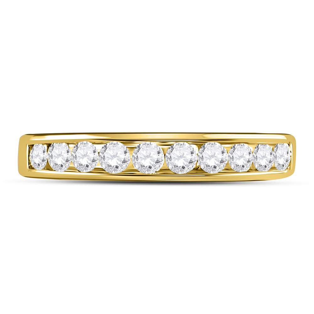 14Kt Yellow Gold 1/2Ct Diamond Fashion Ladies Band S-5 (4.18 grams)