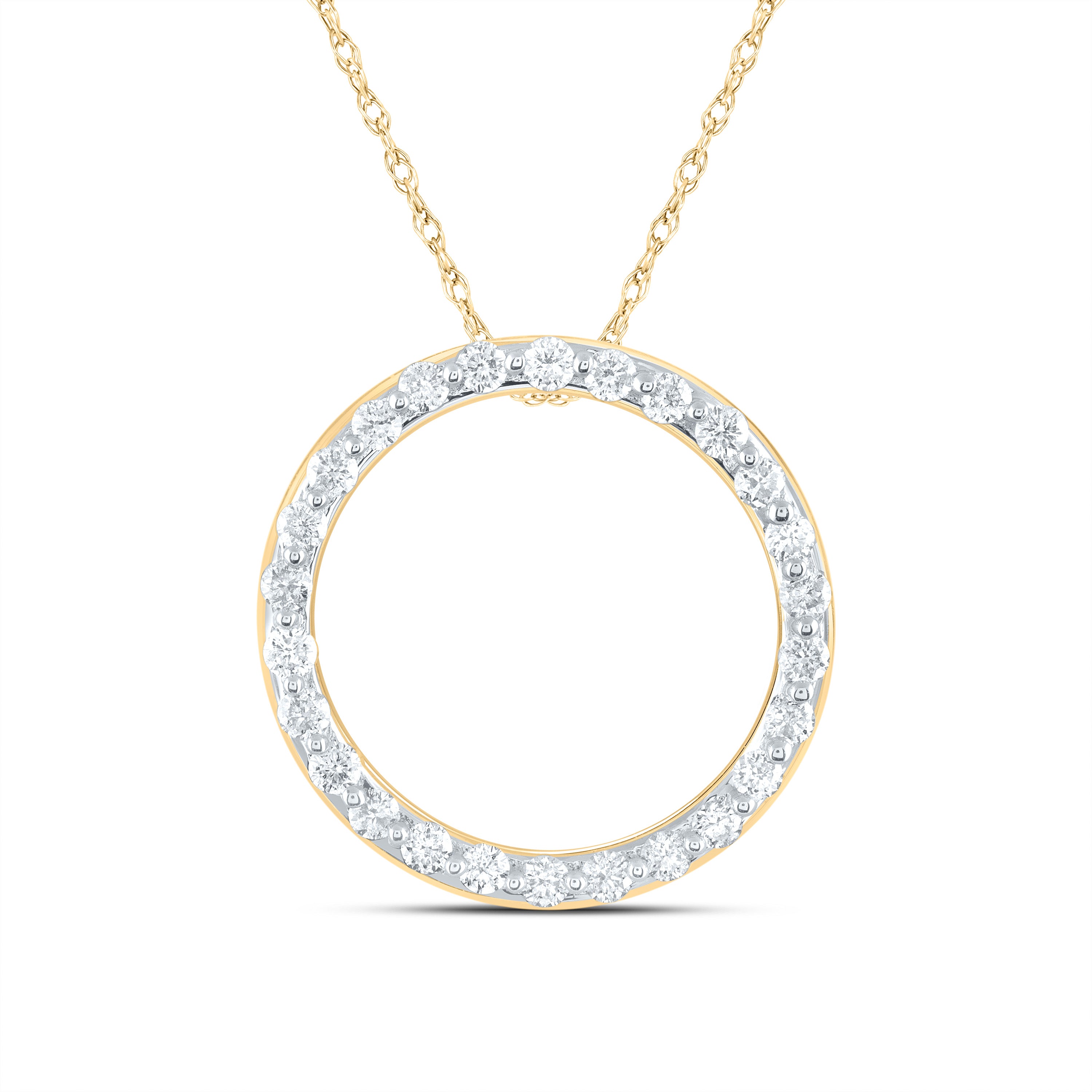 1/2Ct-Dia Ana M Circle Fashion Pendant (1.37 grams)