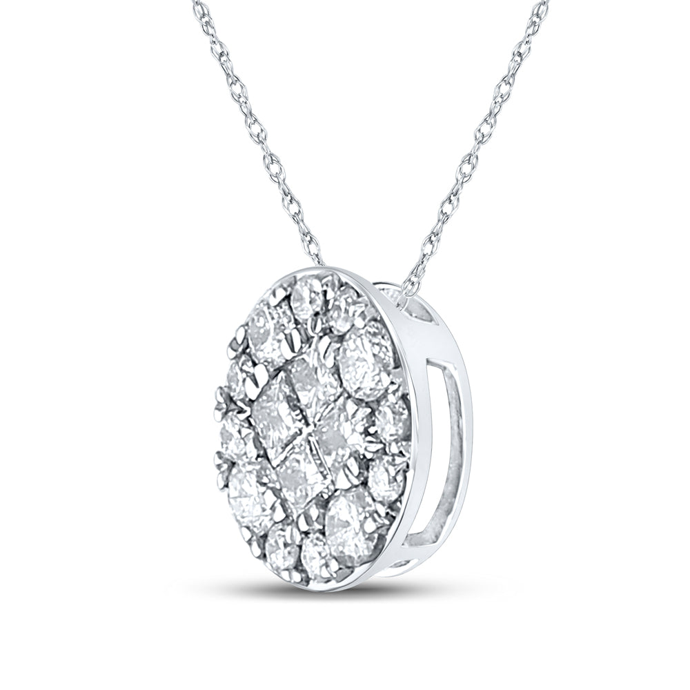 1/2Ct-Dia Soleil Circle Pendant (0.48 grams)