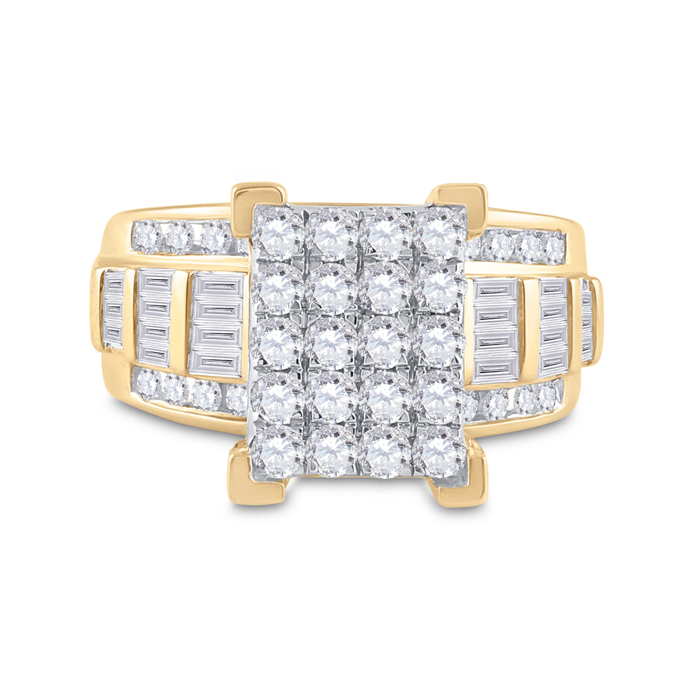 10Kt Yellow Gold 1 1/2Ctw-Dia Cindy Ring (6.74 grams)