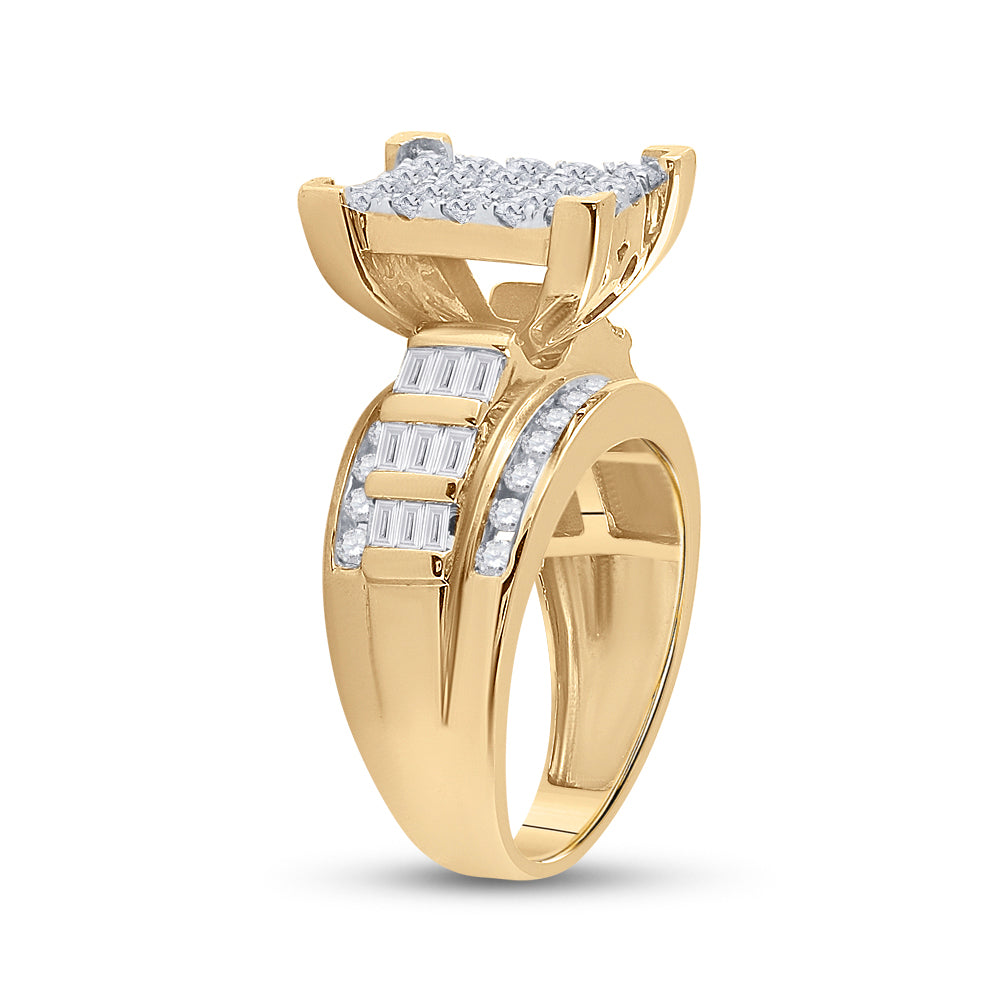 10Kt Yellow Gold 1 1/2Ctw-Dia Cindy Ring (6.74 grams)