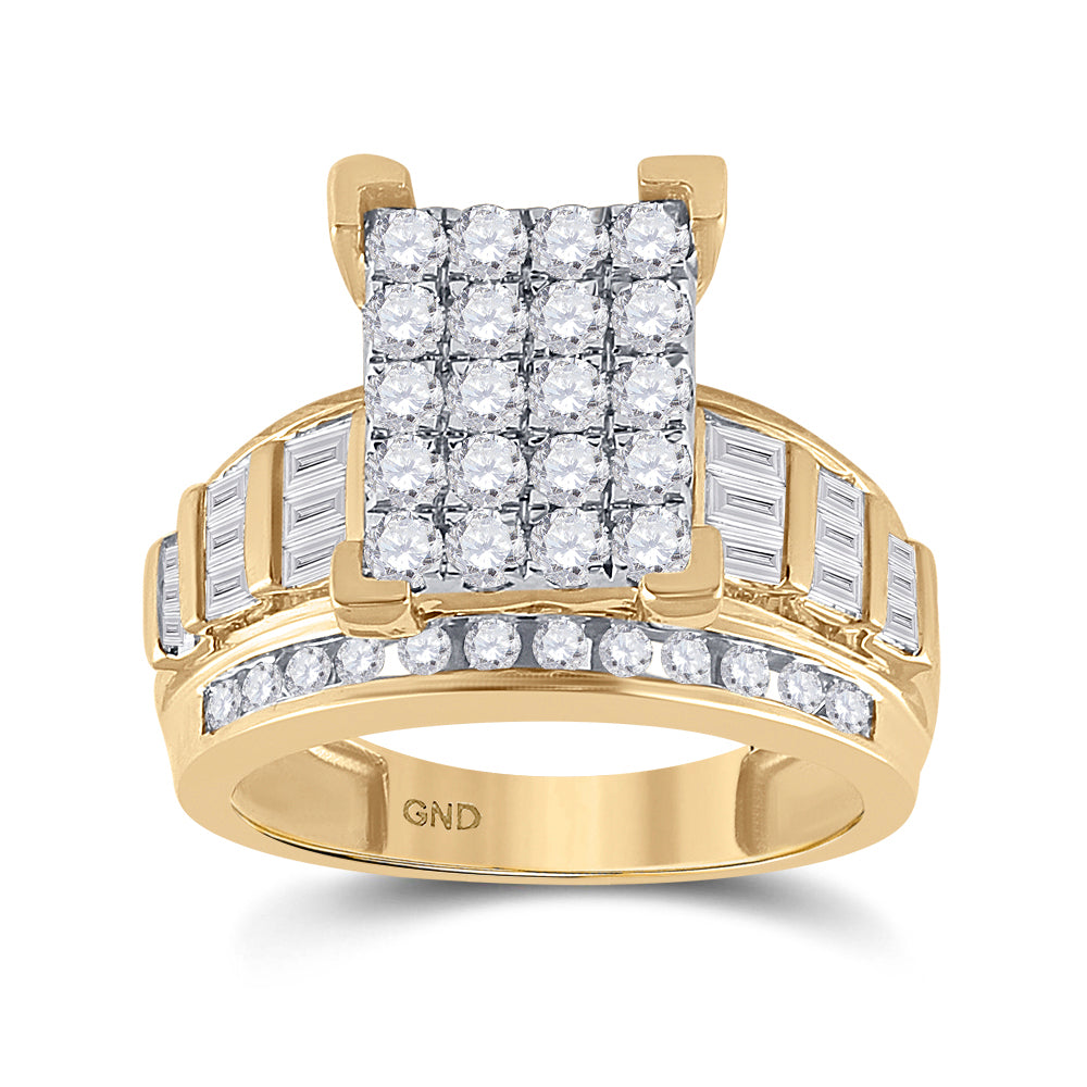 10Kt Yellow Gold 1 1/2Ctw-Dia Cindy Ring (6.74 grams)