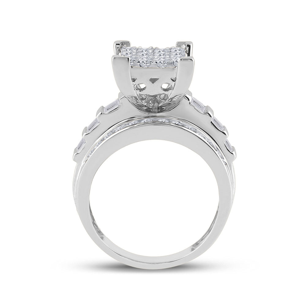 10Kt White Gold 1 1/2Ctw-Diamond Cindy Ring (6.89 grams)