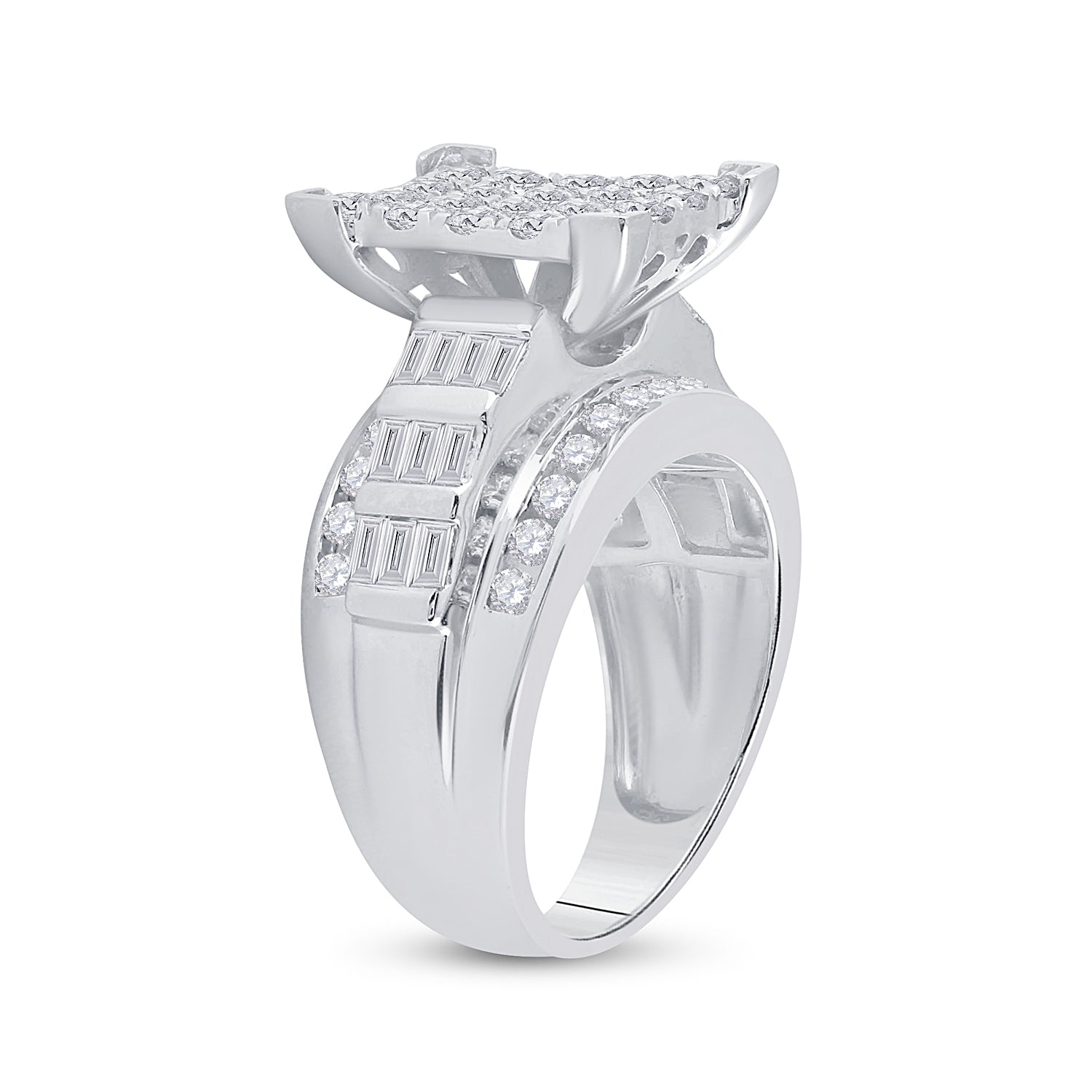 10Kt White Gold 2 Ctw-Diamond Cindy Ring (7.59 grams)