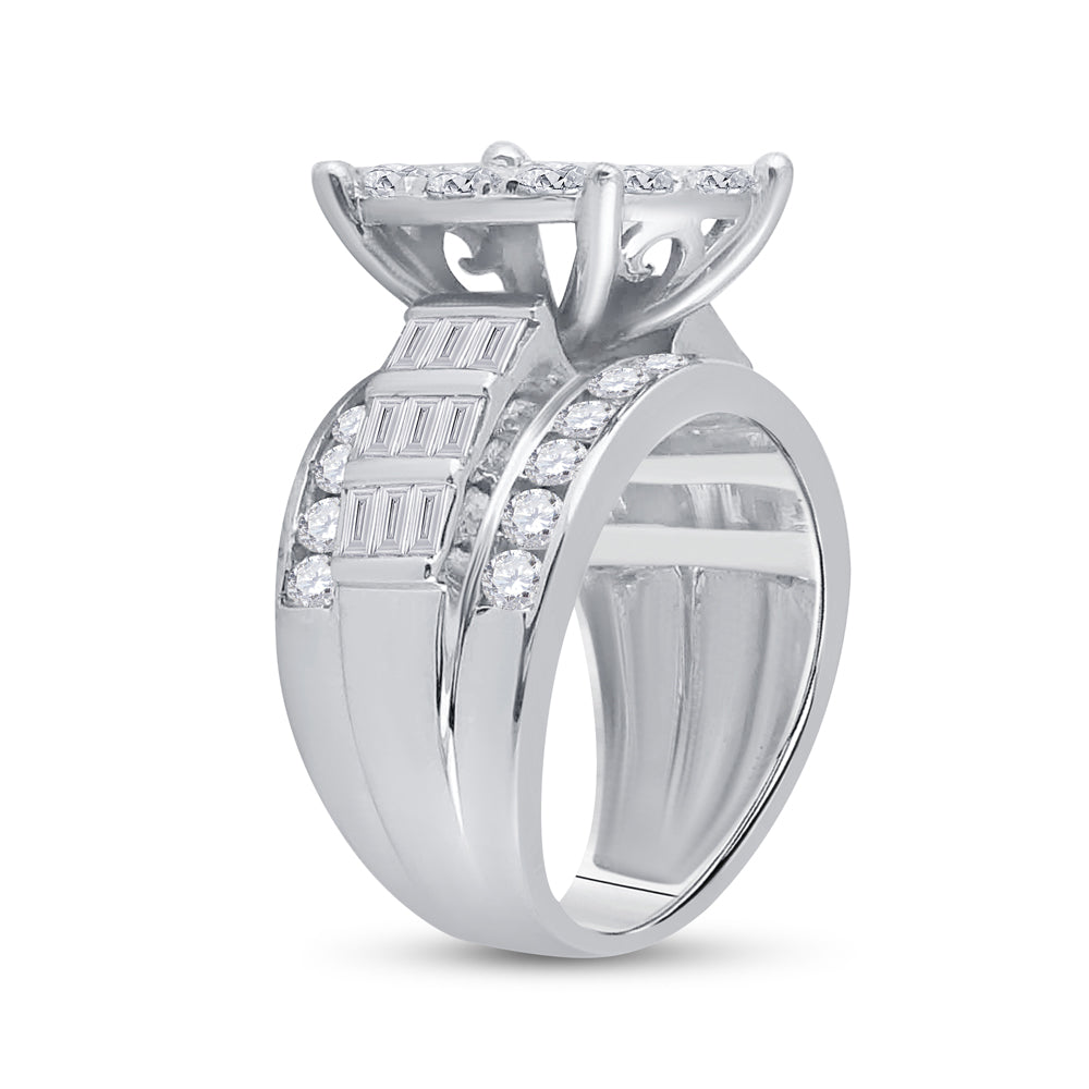 10Kt White Gold 3Ctw Cindy Ring (8.04 grams)